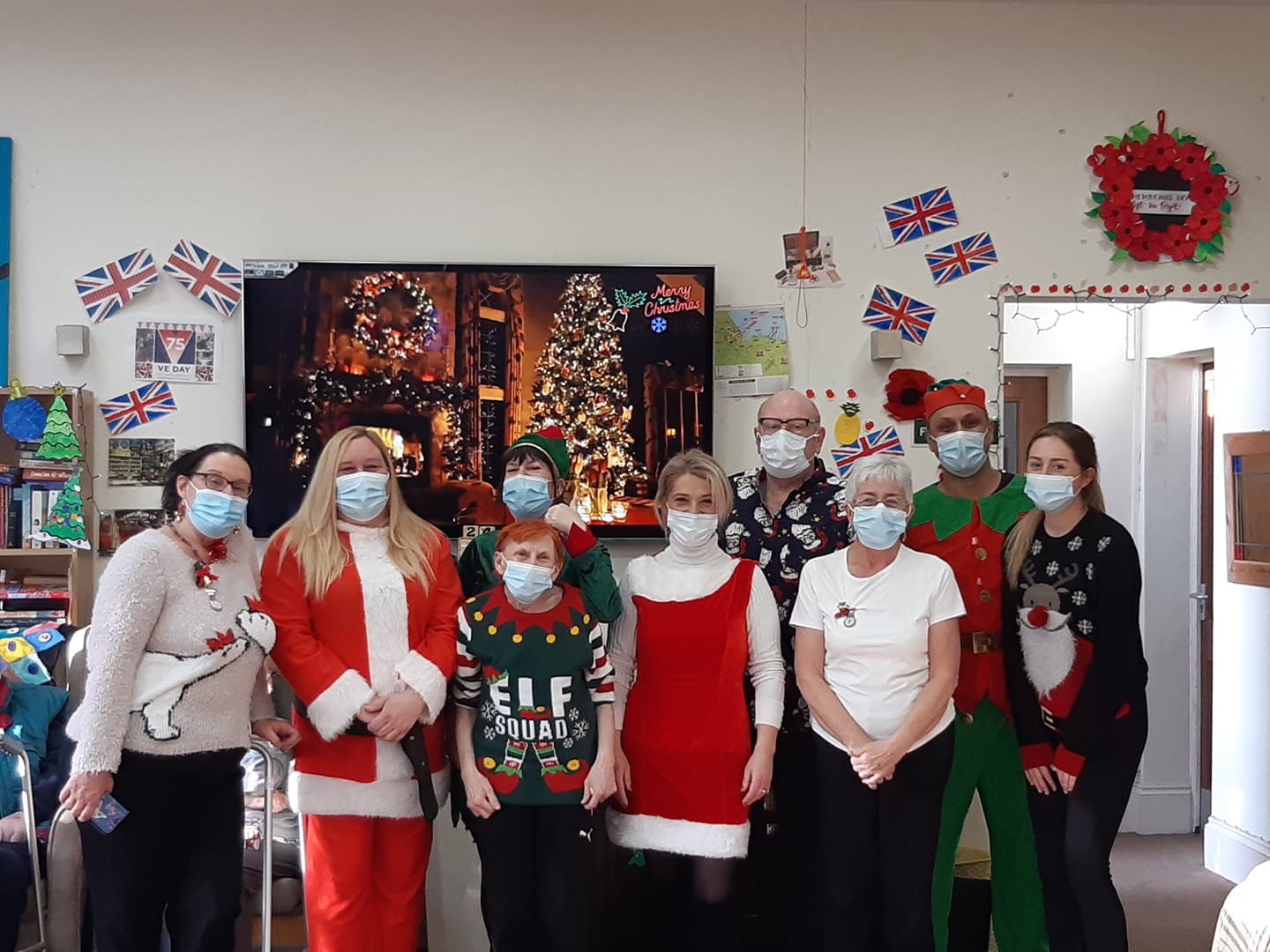 Tilsley House Care Home Team at Christmas