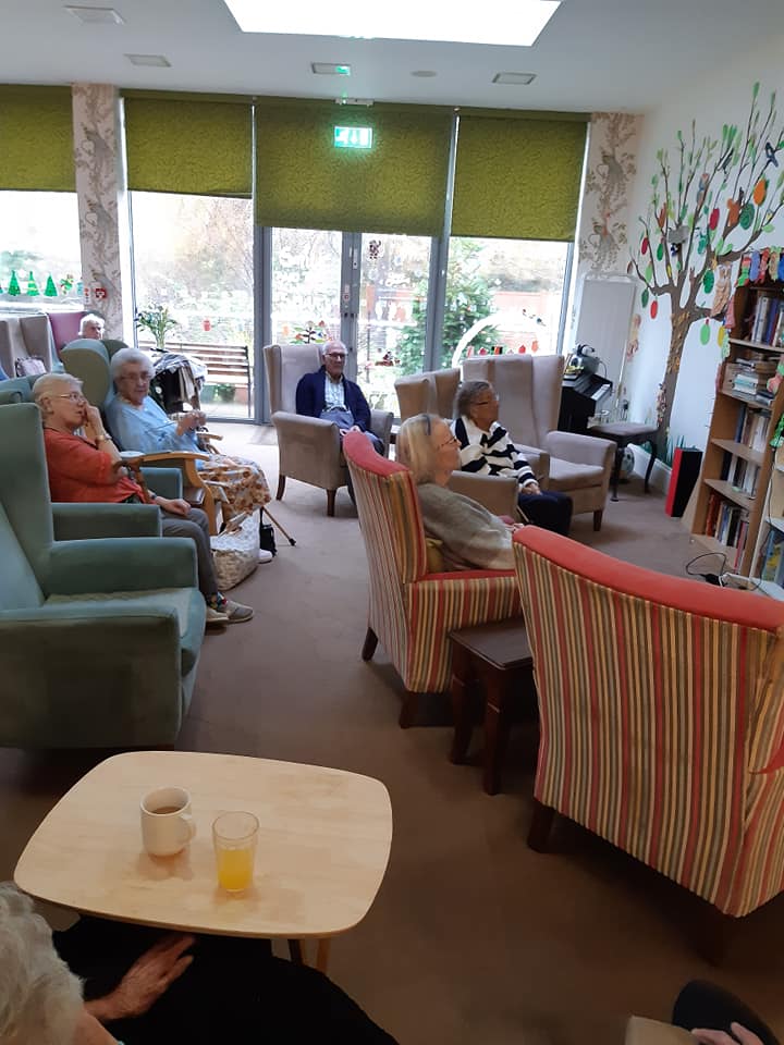 Tilsley House Care Home Residents Watching A Christmas Carol